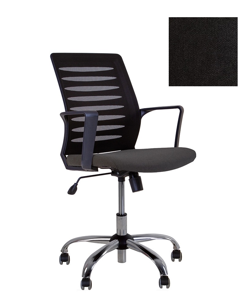 Крісло офісне NOWY STYL WEBSTAR BLACK GTP TILT CHR61 OH/5 C-11 тканина, підлокітники